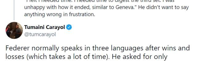 娱乐平台-费德勒赛后两个半小时才开发布会  罕见仅限英语